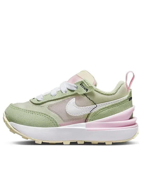 Кроссовки waffle one athleisure casual sports shoes green pink Nike — изображение 1 из 4, зеленый/розовый