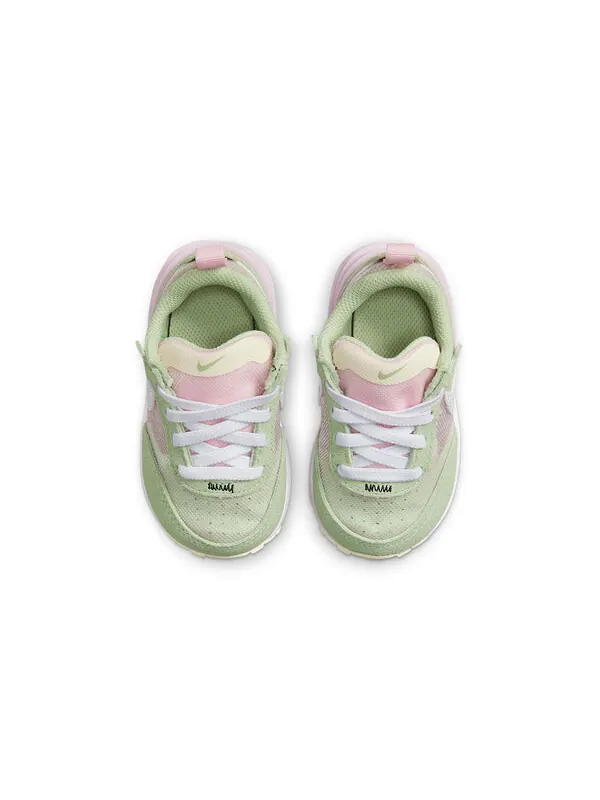 Кроссовки waffle one athleisure casual sports shoes green pink Nike — изображение 4 из 4, зеленый/розовый