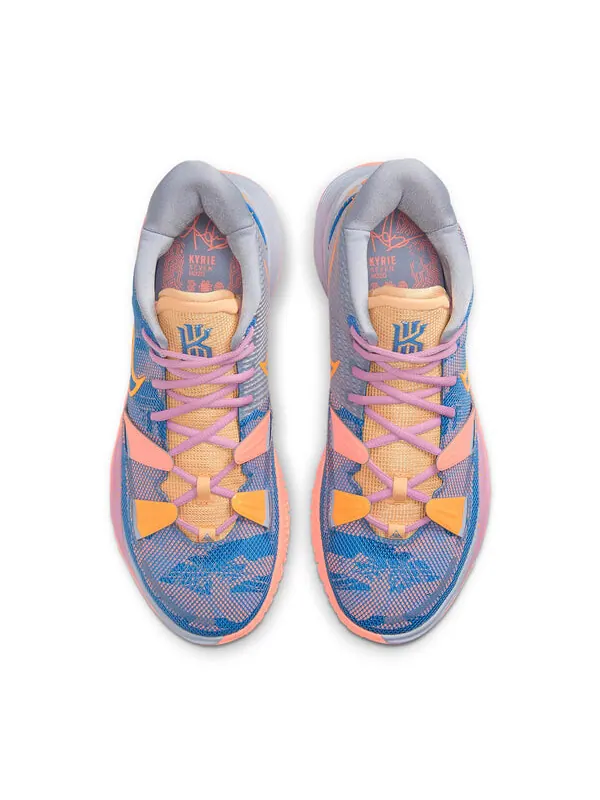 Кроссовки kyrie 7 ep Nike — изображение 4 из 4, розовый/синий/желтый