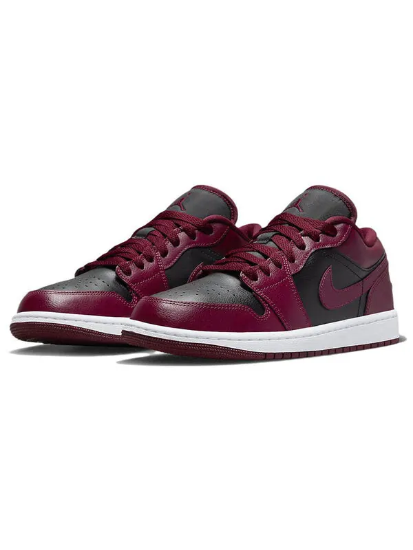 Кроссовки (WMNS) Air Jordan 1 Low 'Dark Beetroot' — изображение 3 из 4, черный/красный