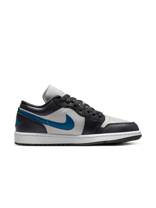 Кроссовки 1 low 'anthracite industrial blue' Air Jordan — изображение 2 из 4, серый/белый/синий