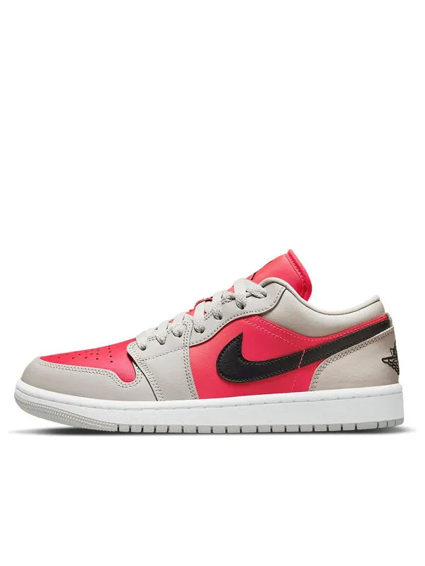 Кроссовки 1 low 'light iron ore siren red' Air Jordan — изображение 1 из 4, светлый/красный/черный