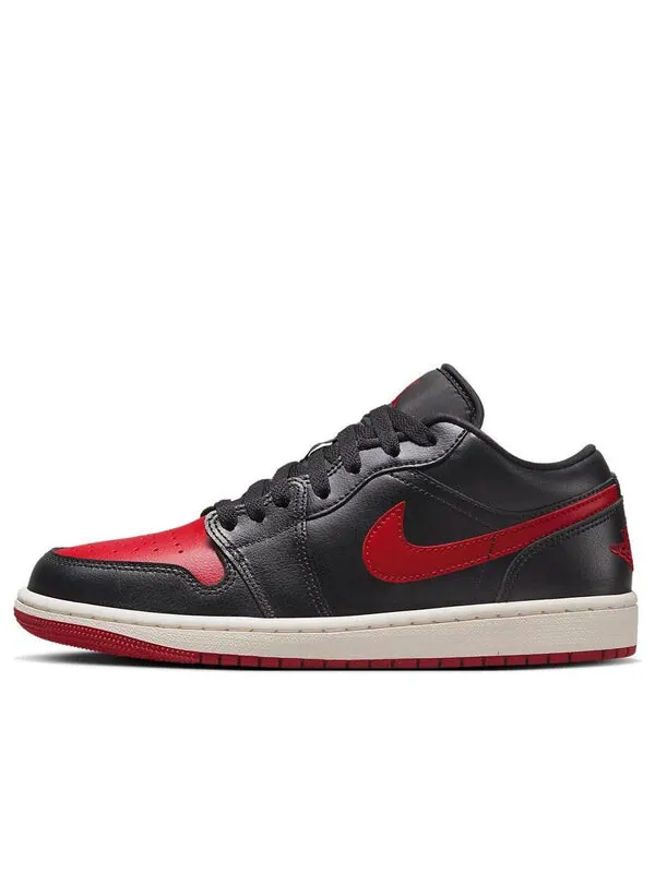 Кроссовки 1 низкие Air Jordan — изображение 1 из 4, черный/красный/белый