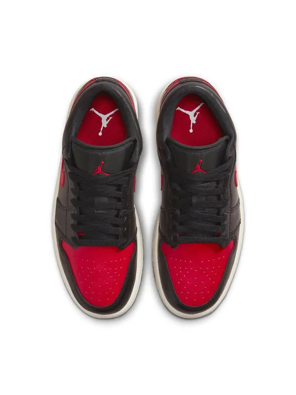 Кроссовки 1 низкие Air Jordan — изображение 3 из 4, черный/красный/белый