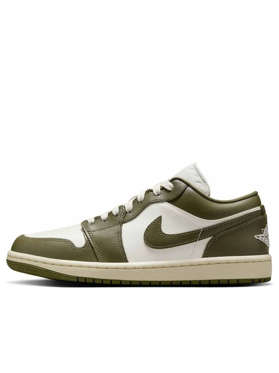 Кроссовки (WMNS) Air Jordan 1 Low 'Medium Olive' — изображение 1 из 6, оливковый зеленый