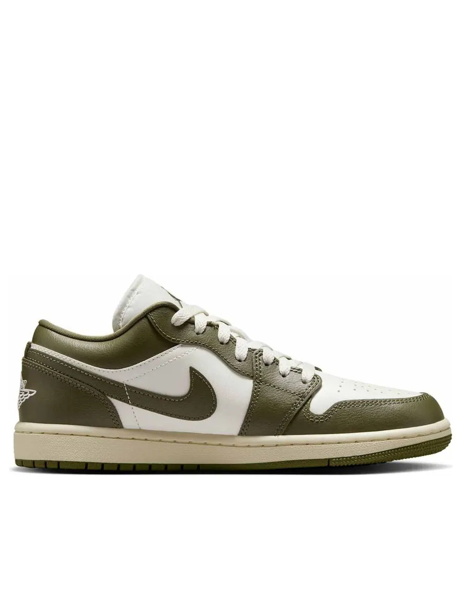 Кроссовки (WMNS) Air Jordan 1 Low 'Medium Olive' — изображение 2 из 6, оливковый зеленый