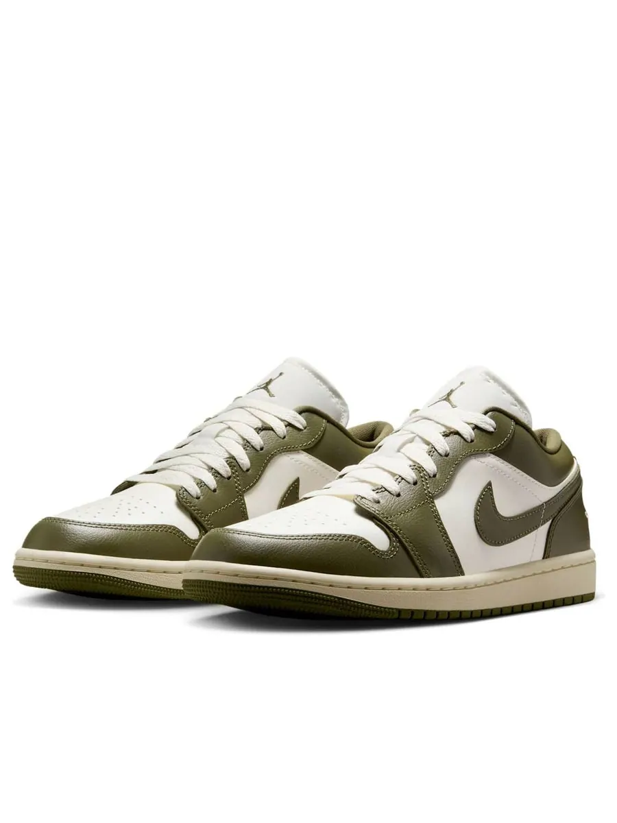 Кроссовки (WMNS) Air Jordan 1 Low 'Medium Olive' — изображение 3 из 6, оливковый зеленый