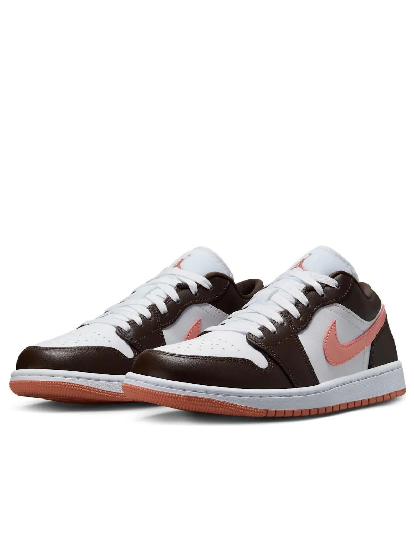 Кроссовки (WMNS) Air Jordan 1 Low 'Brown Pink' — изображение 4 из 6, коричневый