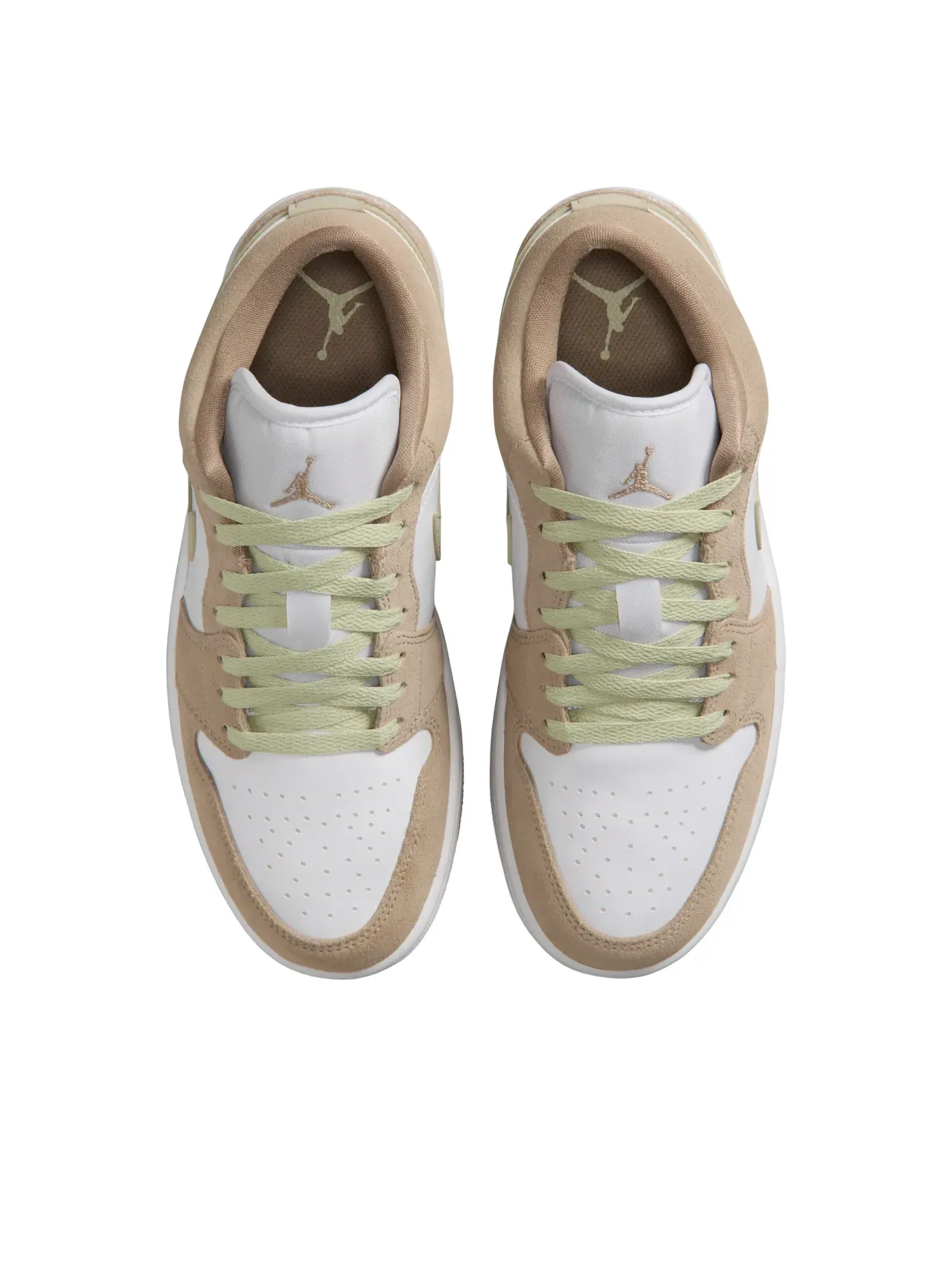 Кроссовки (WMNS) Air Jordan 1 Low 'Khaki Olive Aura' — изображение 2 из 7, белый