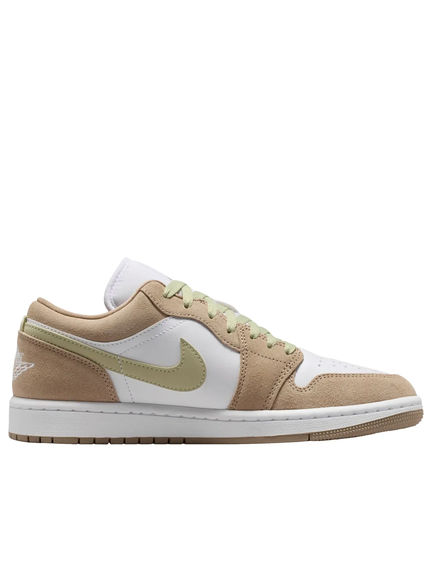 Кроссовки (WMNS) Air Jordan 1 Low 'Khaki Olive Aura' — изображение 6 из 7, белый