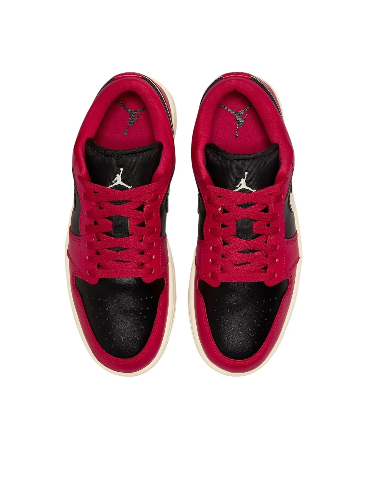Кроссовки (WMNS) Air Jordan 1 Low 'Mystic Hibiscus Black Coconut Milk' — изображение 2 из 6, красный