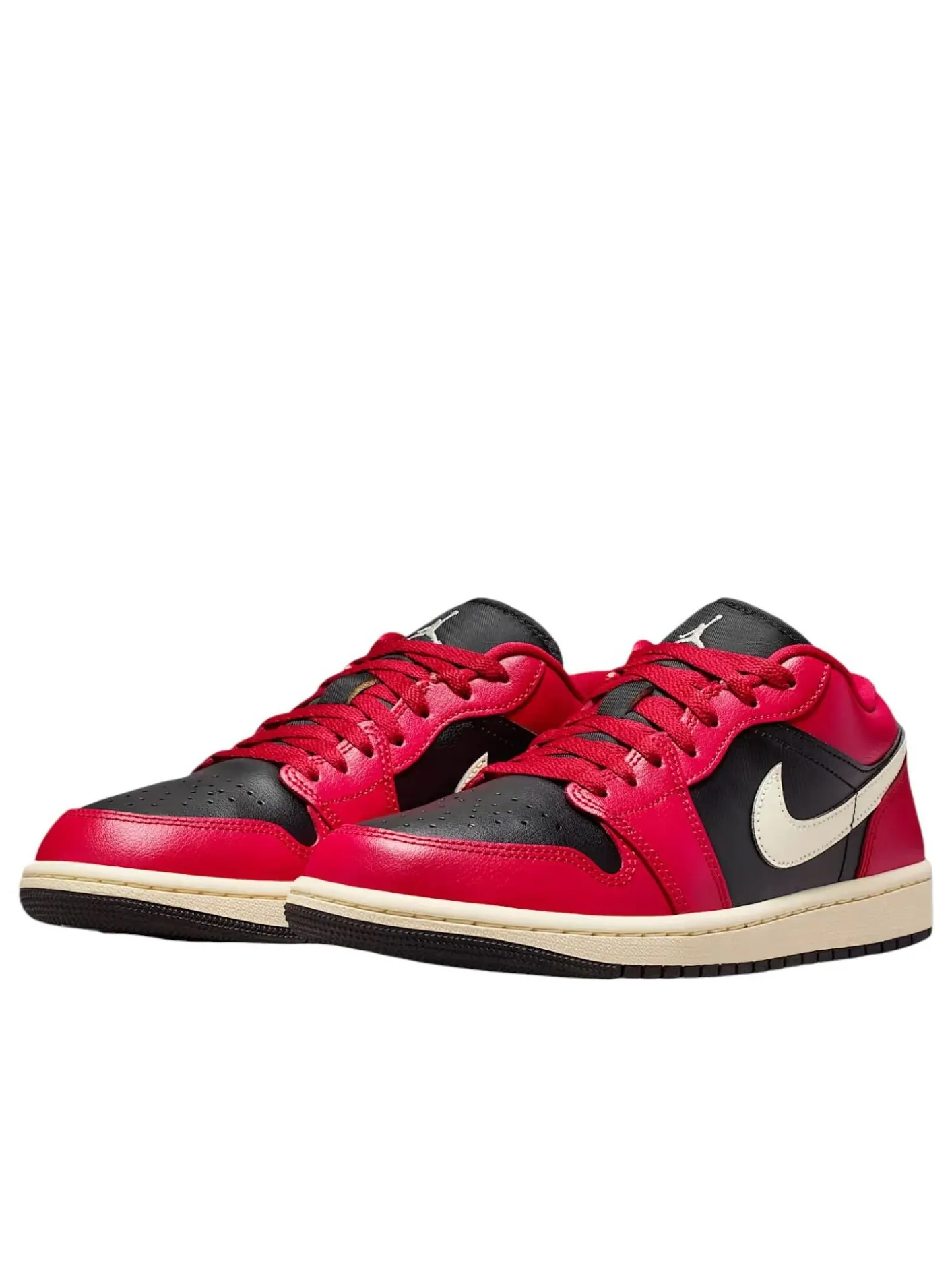 Кроссовки (WMNS) Air Jordan 1 Low 'Mystic Hibiscus Black Coconut Milk' — изображение 3 из 6, красный
