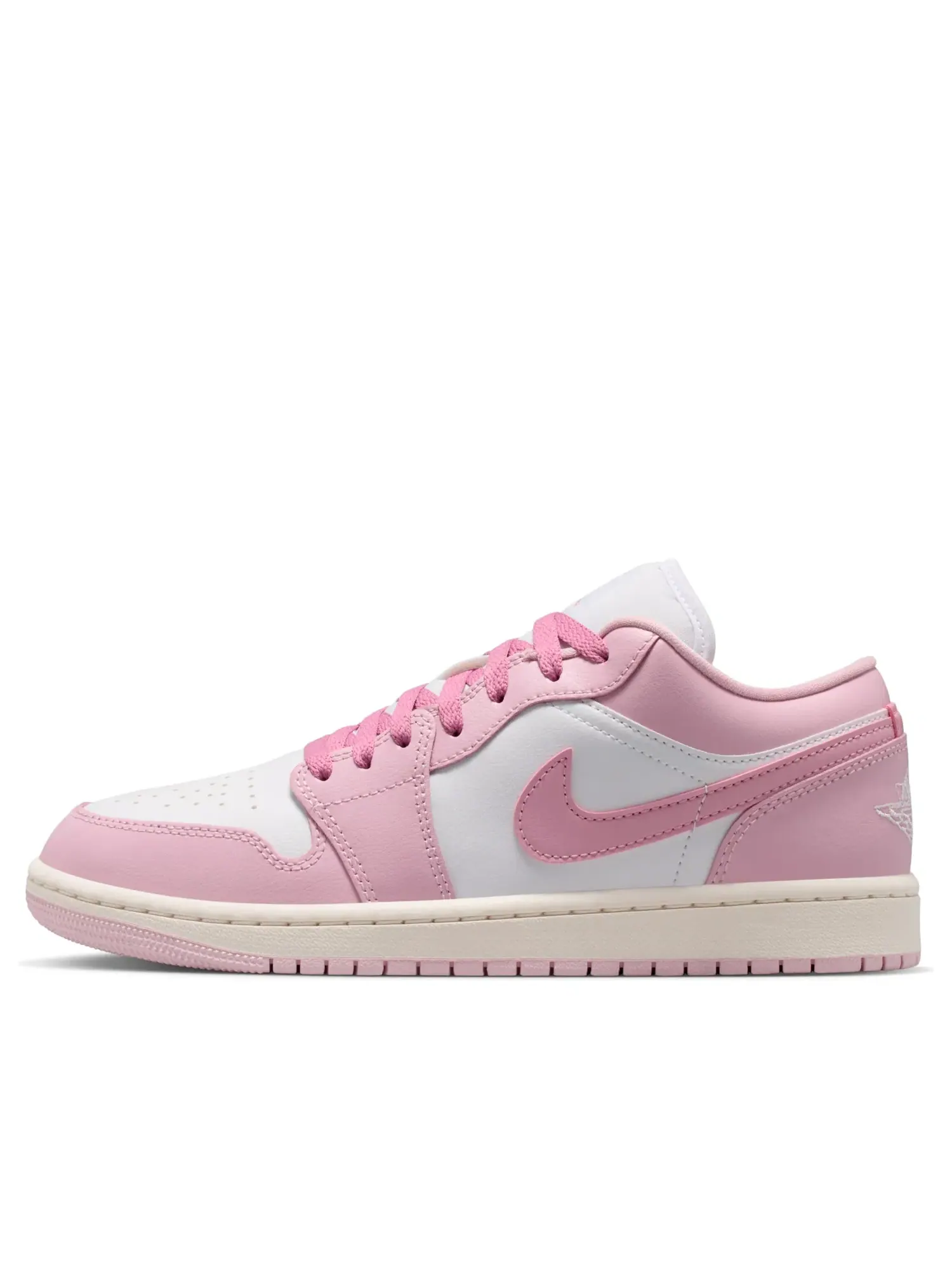 Женские кроссовки с кожаным верхом Air Jordan 1 Low Iced Carmine Elemental Pink — изображение 1 из 6, розовый