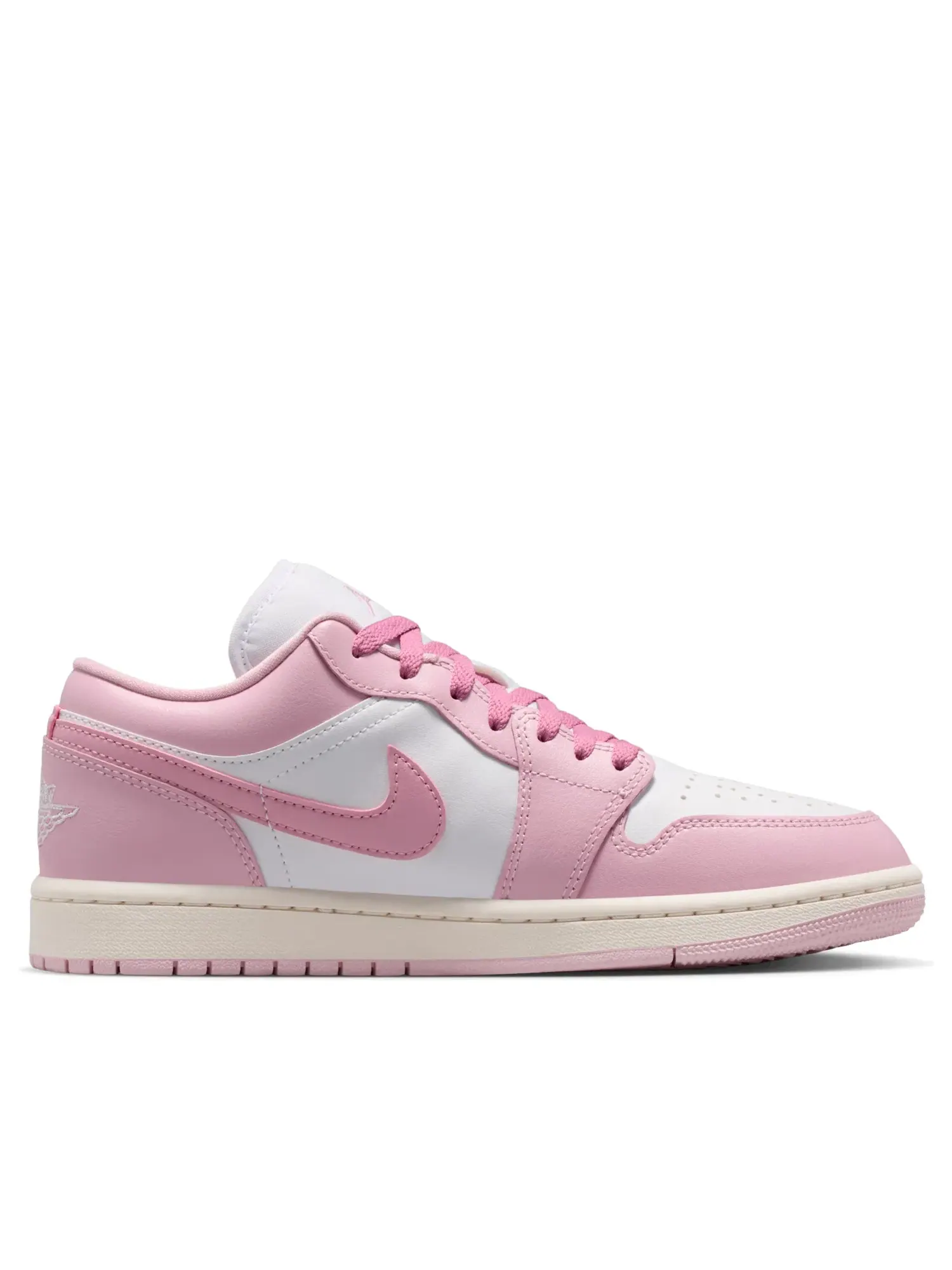 Женские кроссовки с кожаным верхом Air Jordan 1 Low Iced Carmine Elemental Pink — изображение 2 из 6, розовый