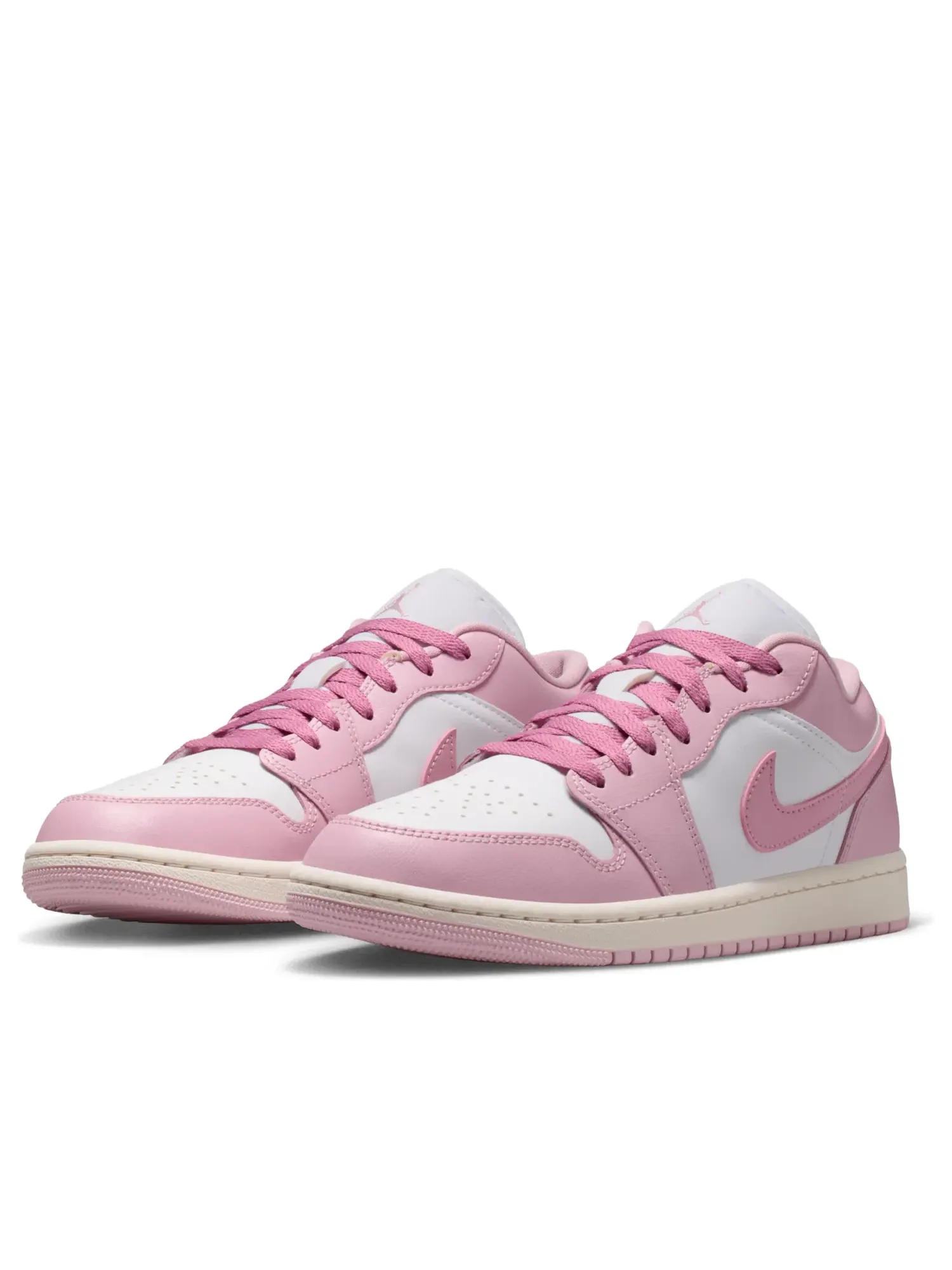 Женские кроссовки с кожаным верхом Air Jordan 1 Low Iced Carmine Elemental Pink — изображение 4 из 6, розовый
