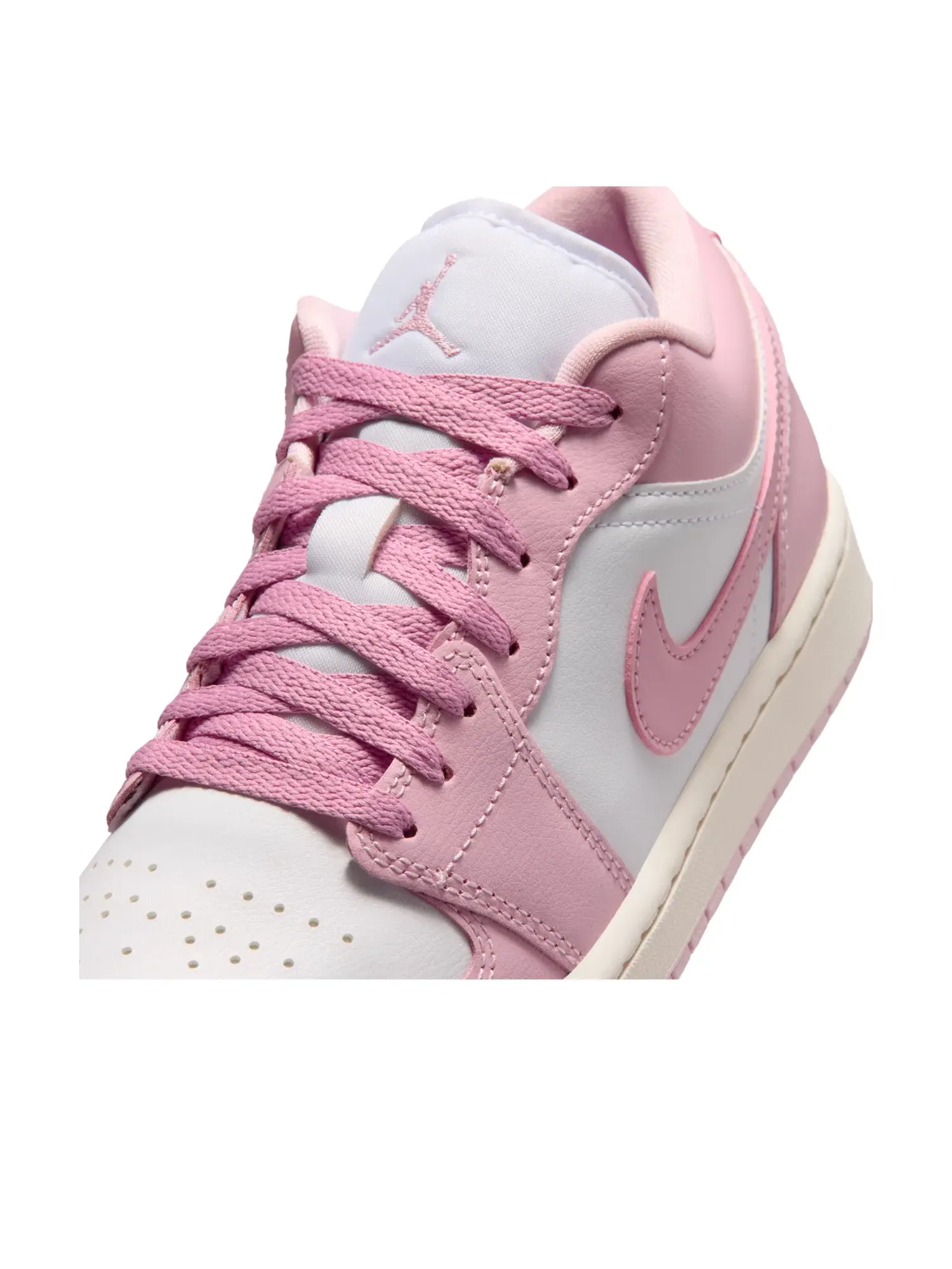 Женские кроссовки с кожаным верхом Air Jordan 1 Low Iced Carmine Elemental Pink — изображение 5 из 6, розовый