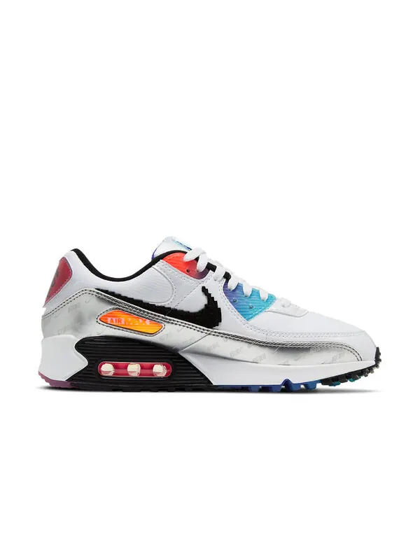 Кроссовки Nike Air Max 90 — изображение 2 из 4, белый/черный/яркий