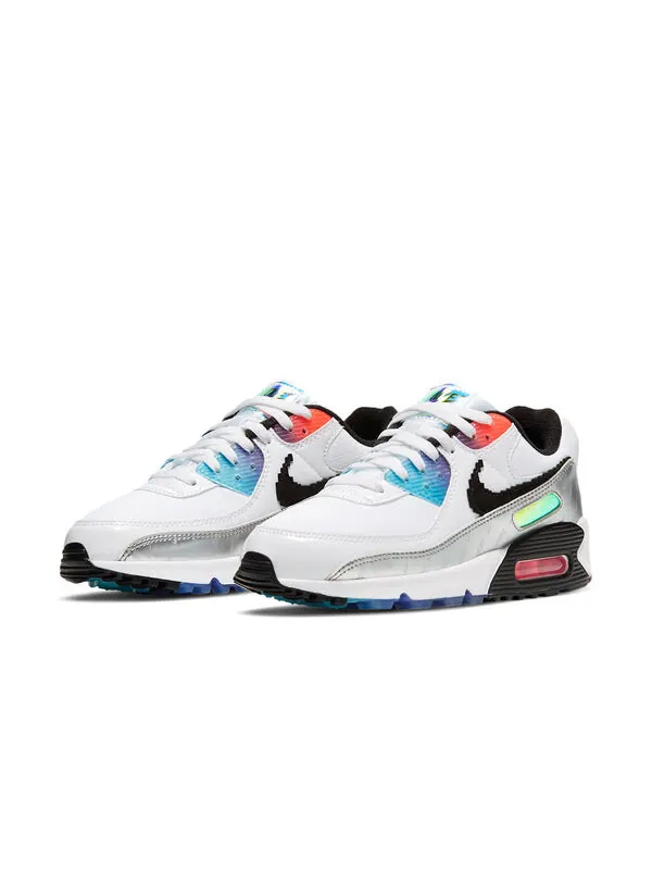 Кроссовки Nike Air Max 90 — изображение 3 из 4, белый/черный/яркий
