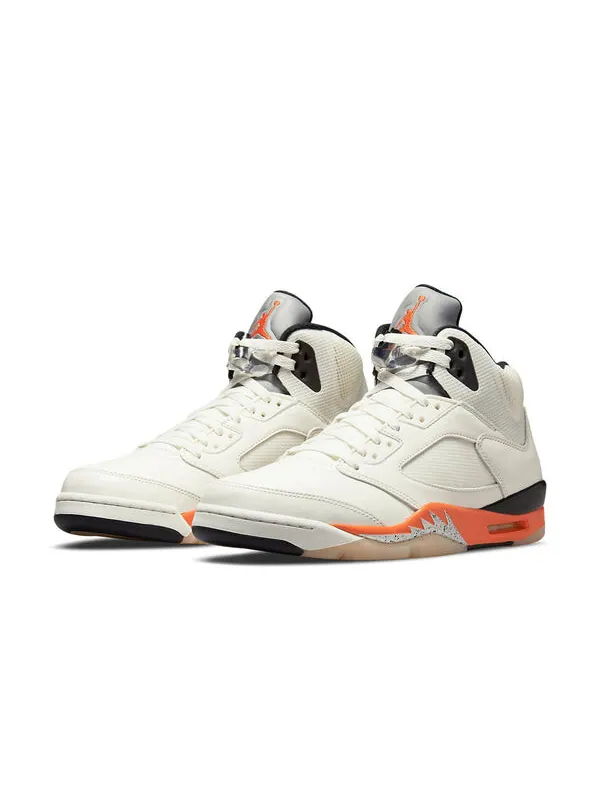 Кроссовки 5 ретро Air Jordan — изображение 3 из 4, белый/мульти-/оранжевый