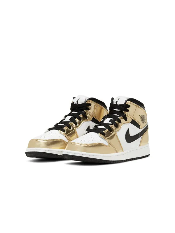Кроссовки 1 mid se 'metallic gold' Air Jordan — изображение 2 из 4
