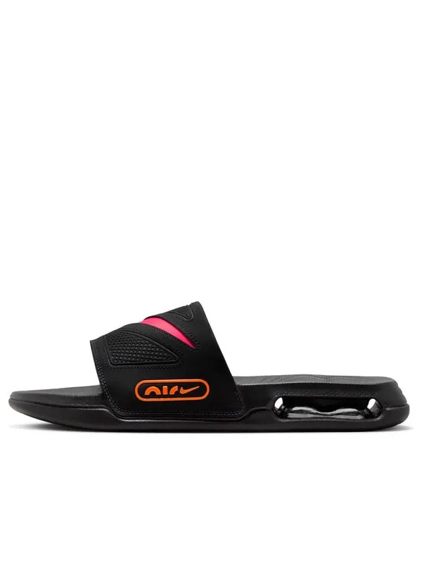 Тапочки air max cirro slides 'black racer pink' Nike — изображение 1 из 4, черный/розовый