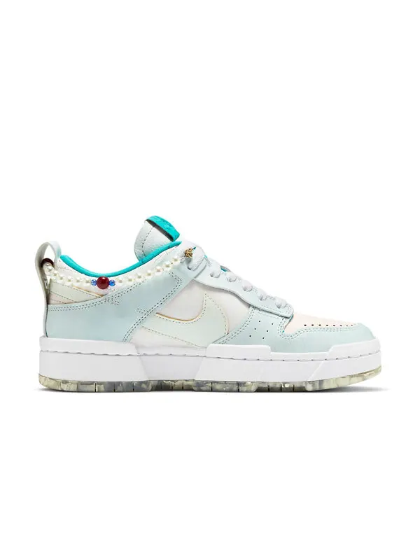 Кроссовки dunk low destroy фиолетовый Nike — изображение 2 из 4, белый/зеленый