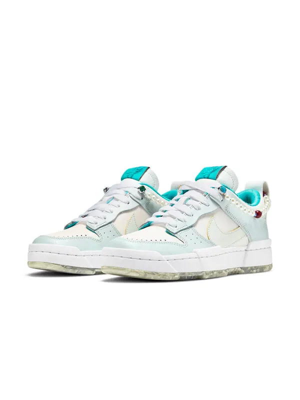 Кроссовки dunk low destroy фиолетовый Nike — изображение 3 из 4, белый/зеленый