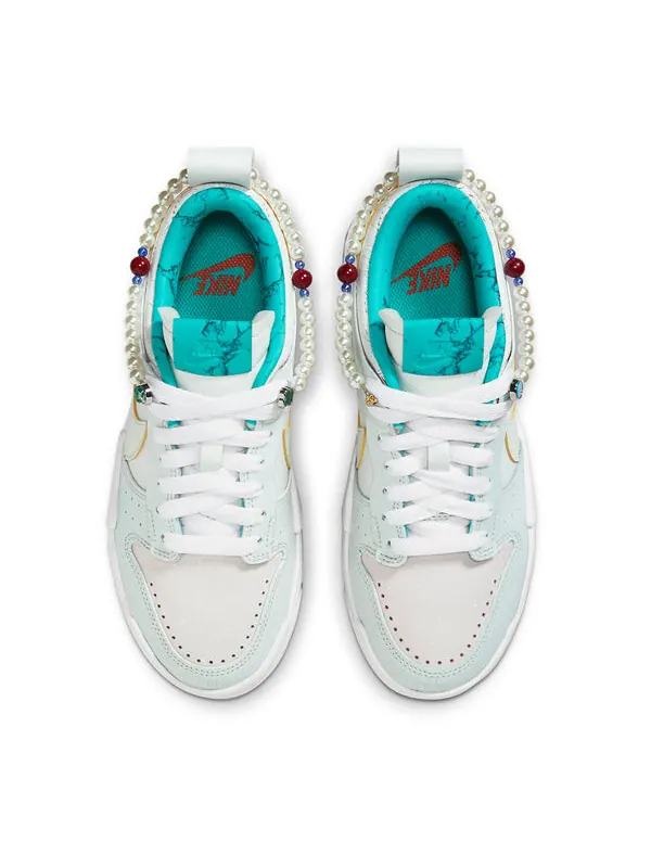 Кроссовки dunk low destroy фиолетовый Nike — изображение 4 из 4, белый/зеленый