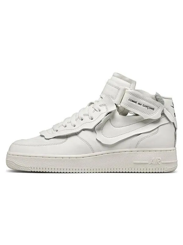 Кроссовки x Comme Des garcons Air Force 1 Mid Nike — изображение 2 из 4, белый