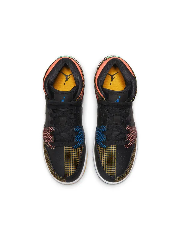 Кроссовки 1 средние mmd Air Jordan — изображение 4 из 4, черный/синий/оранжевый