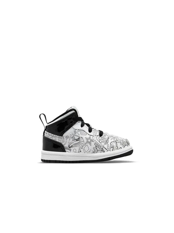 Кроссовки 1 средний размер Air Jordan — изображение 2 из 4, белый/черный