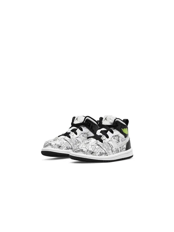 Кроссовки 1 средний размер Air Jordan — изображение 3 из 4, белый/черный