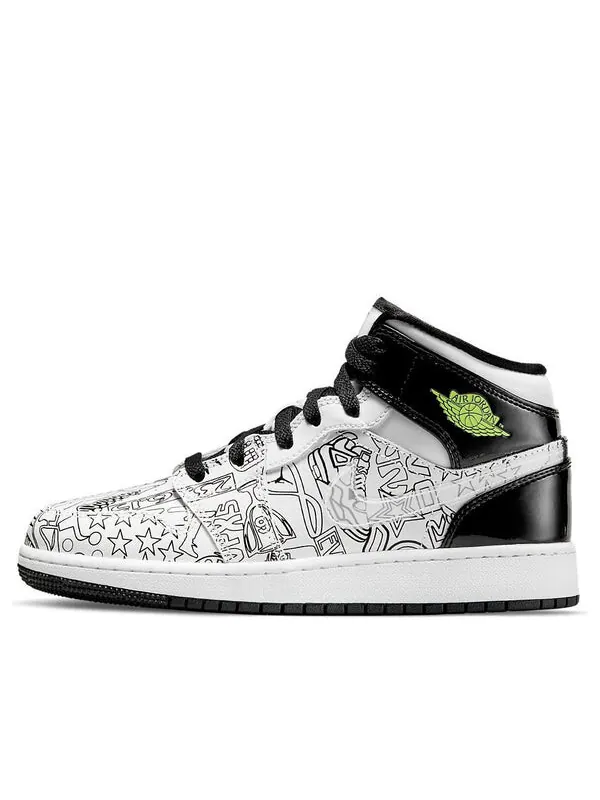 Кроссовки 1 средний размер Air Jordan — изображение 1 из 4, белый/черный
