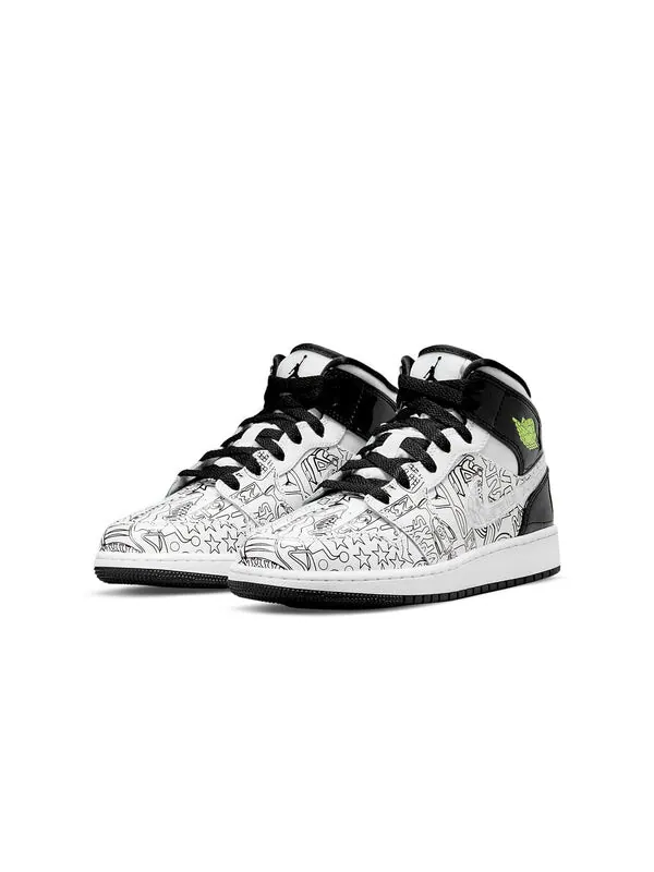 Кроссовки 1 средний размер Air Jordan — изображение 3 из 4, белый/черный