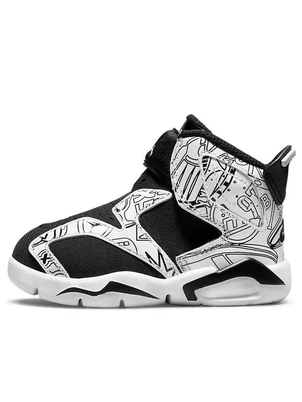 Кроссовки 6 ретро little flex se Air Jordan — изображение 1 из 4, черный/белый
