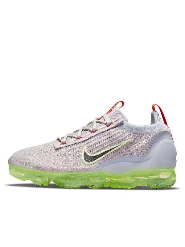 Кроссовки air vapormax 2021 flyknit Nike — изображение 1 из 4, серый/оранжевый/зеленый