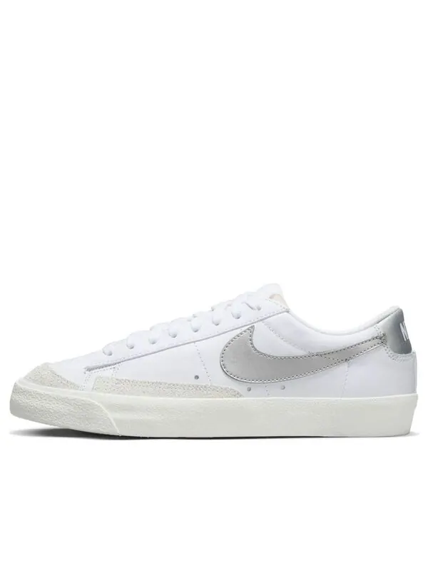 Кроссовки blazer low '77 'white metallic silver' Nike — изображение 1 из 4, белый/белый