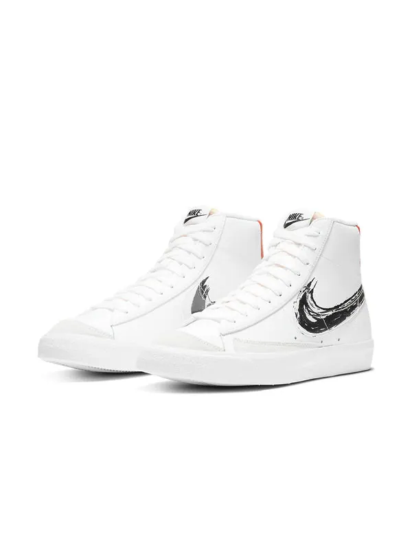 Кроссовки blazer mid '77 vintage 'brushstroke' Nike — изображение 3 из 4, белый