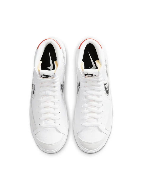 Кроссовки blazer mid '77 vintage 'brushstroke' Nike — изображение 4 из 4, белый