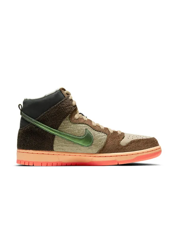 Кроссовки x concept sb dunk high pro скейтборд Nike — изображение 2 из 4, коричневый/зеленый