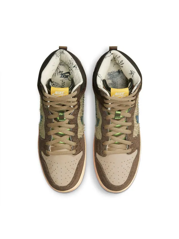 Кроссовки x concept sb dunk high pro скейтборд Nike — изображение 4 из 4, коричневый/зеленый