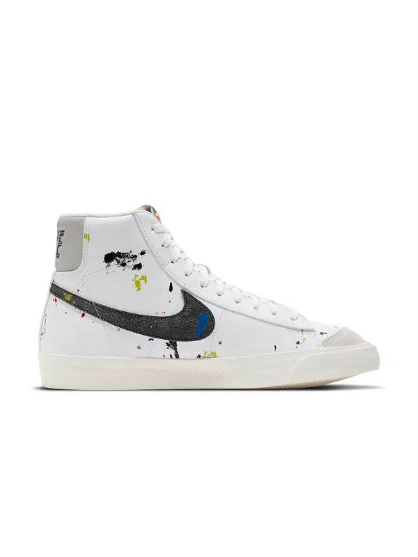 Кроссовки blazer mid '77 'paint splatter' Nike — изображение 2 из 4, белый/черный