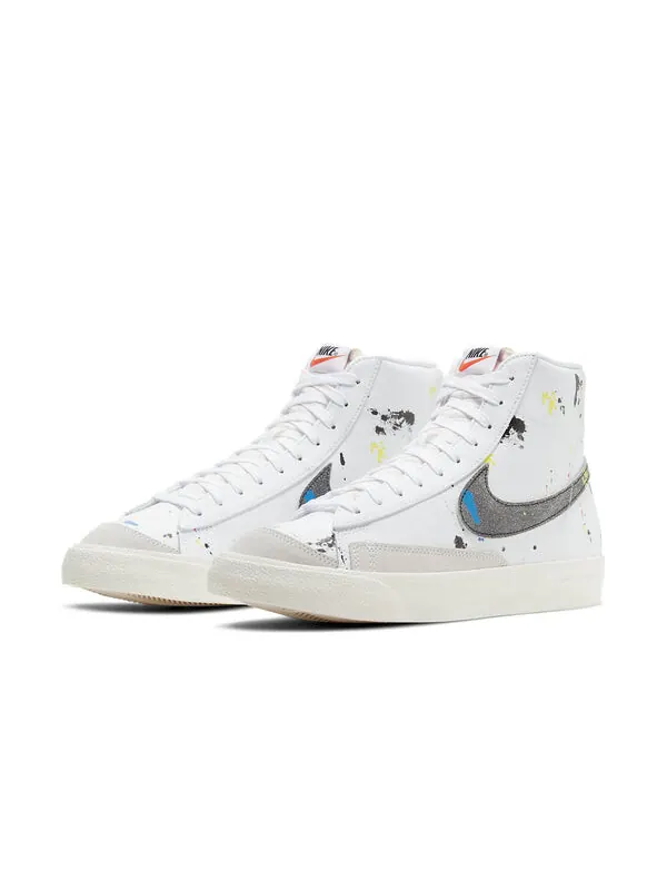 Кроссовки blazer mid '77 'paint splatter' Nike — изображение 3 из 4, белый/черный