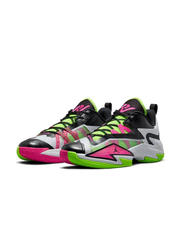 Кроссовки один дубль 3 Air Jordan — изображение 3 из 4, розовый/зеленый