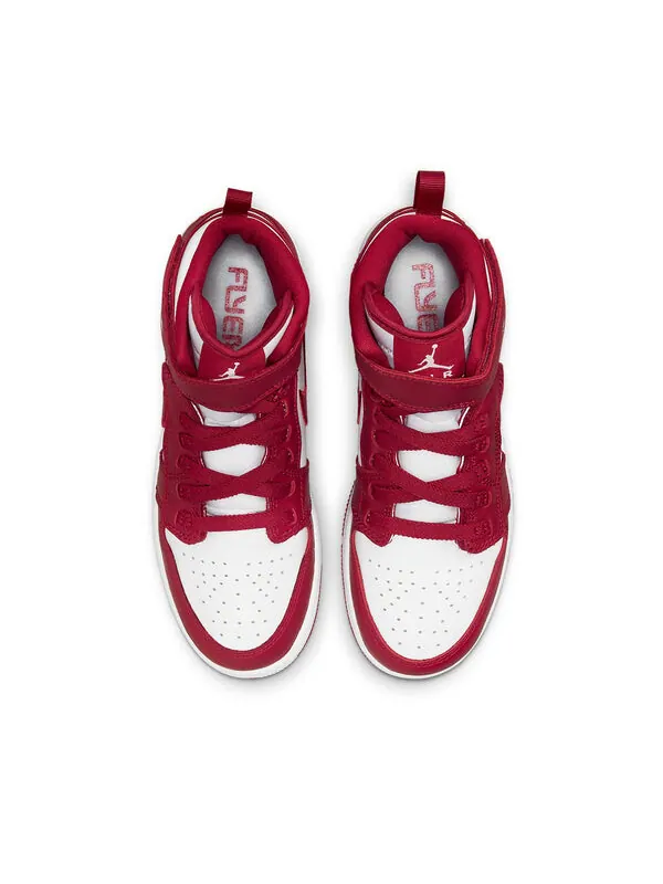 Кроссовки 1 высокие flyease Air Jordan — изображение 4 из 4, белый/красный