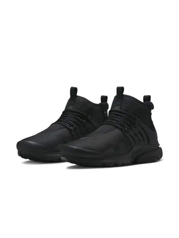 Кроссовки air presto mid utility 'triple black' Nike — изображение 3 из 4, черный/черный