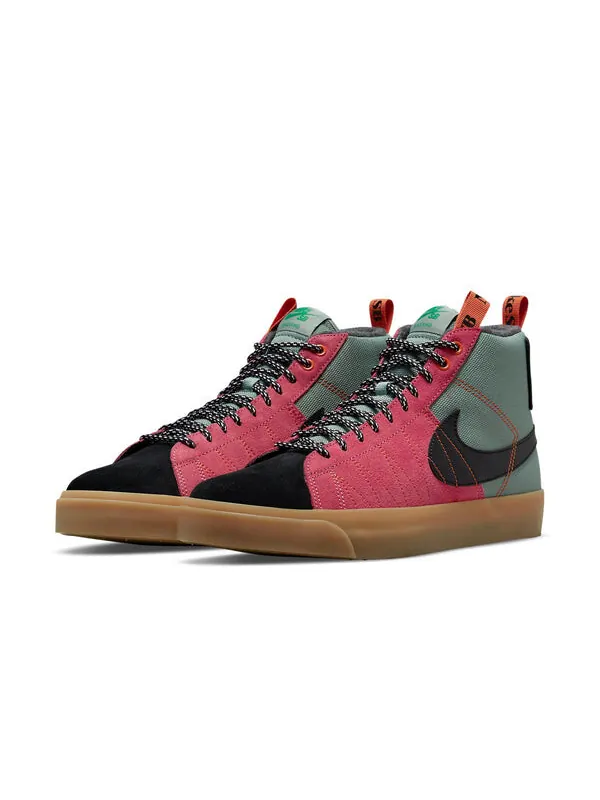 Кроссовки блейзер sb mid premium Nike — изображение 3 из 4, черный/розовый/зеленый