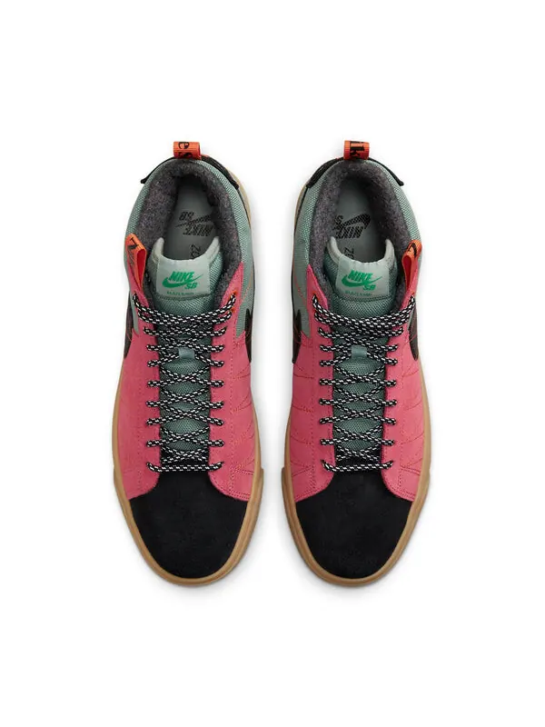 Кроссовки блейзер sb mid premium Nike — изображение 4 из 4, черный/розовый/зеленый