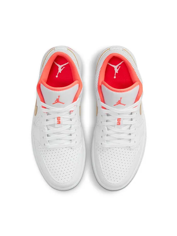 Кроссовки 1 low se Air Jordan — изображение 4 из 4, белый/розовый/желтый