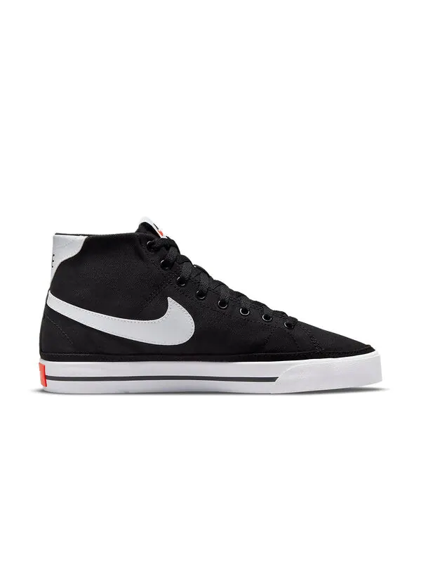 Кроссовки Court Legacy Canvas Mid Nike — изображение 2 из 4, черный/белый